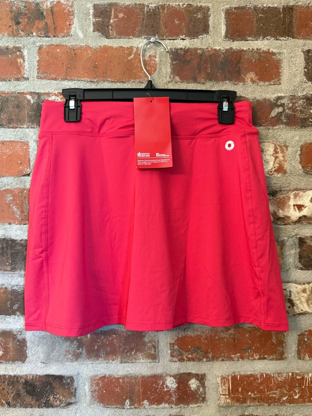 P116 - Camel Crown Athletic Tennis Skirt in Bright Pink